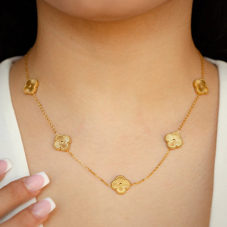 🔥 SUPER OFERTA ESPECIAL 2025! Collar Van Cleef bañado en oro 18k