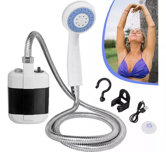 🚿 ¡Ducha Portátil con Batería 2000mAh! | Perfecta para aventuras al Aire libre