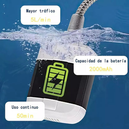 🚿 ¡Ducha Portátil con Batería 2000mAh! | Perfecta para aventuras al Aire libre