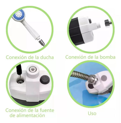 🚿 ¡Ducha Portátil con Batería 2000mAh! | Perfecta para aventuras al Aire libre